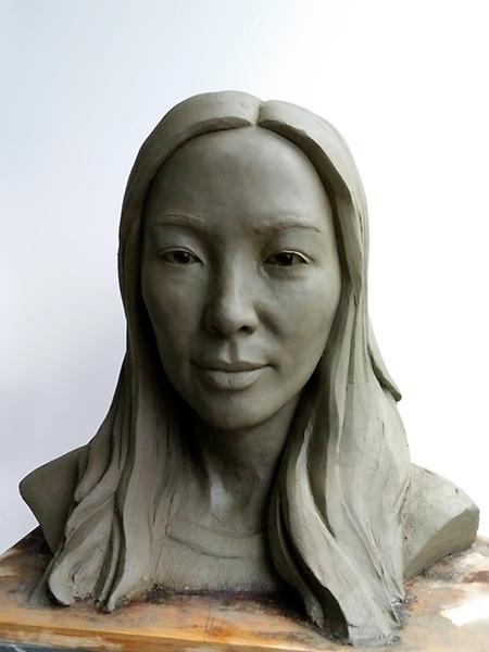 Retrato escultórico de Gao Wei